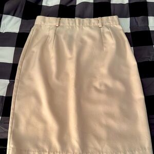 Elegant Vintage Cream Women's Skirt